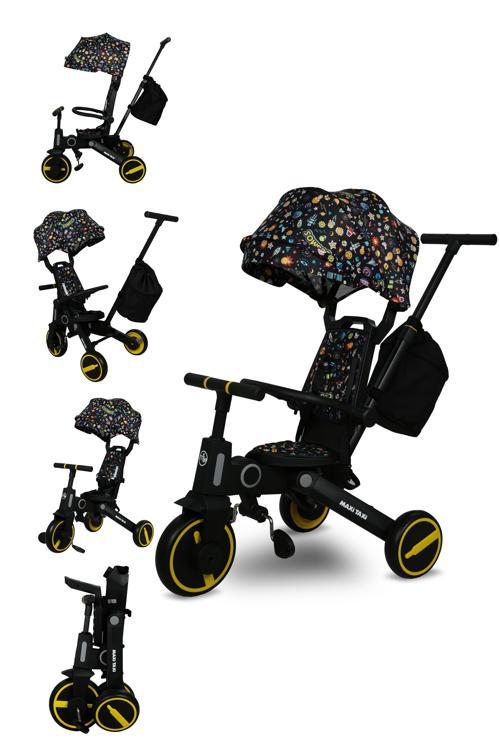 Trike Plus F5 Ebeveyn Kontrollü Çift Yönlü Katlanabilir Bisiklet Mavi