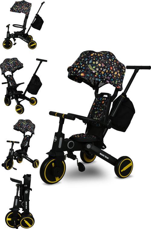 Trike Plus F5 Ebeveyn Kontrollü Çift Yönlü Katlanabilir Bisiklet Mavi