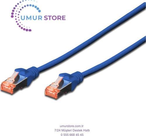 5 mt CAT6A AWG26/7 Lszh S/ftp Mavi Patch Cord Kablo