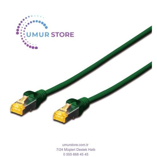 CAT 6A SFTP/PIMF (Pairs In Metal Foil) Patch Kablosu, LSZH, 0,5 metre, AWG 26, Yeşil Renk