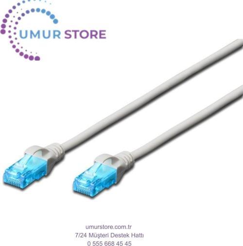 Cat. 5e Patch Kablo, Utp, 0.25 Metre, Awg 26, Gri Renk