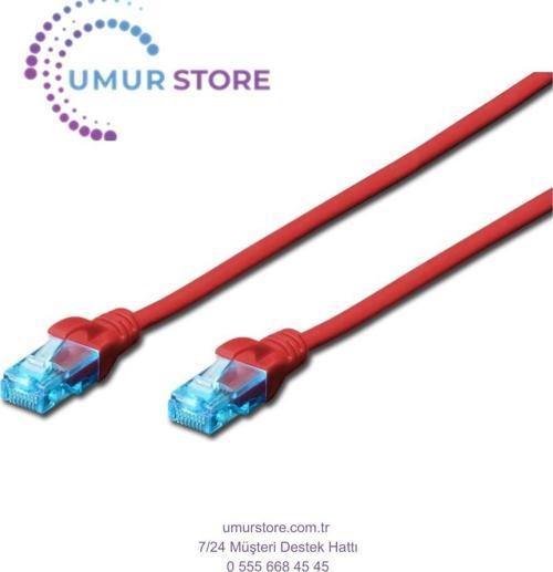 Cat. 5e Patch Kablo, Utp, 0.25 Metre, Awg 26, Kırmızı Renk