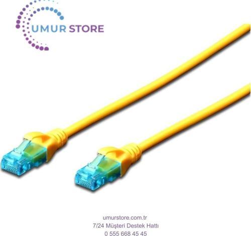 Cat. 5e Patch Kablo, Utp, 3 Metre, Awg 26, Sarı Renk