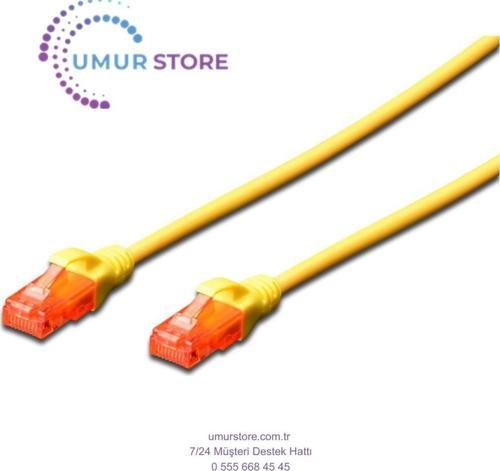 CAT. 6 Patch Kablo, U/UTP, 0,5 metre, AWG 26, Sarı Renk, LSZH