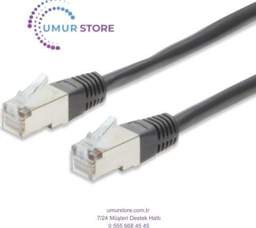 CAT.5e Crossover Patch Kablo S/STP Zırhlı AWG 26 5 m - Siyah