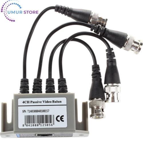 Cctv/gözetleme Kamerası Için 4 Kanallı Video Balun Bnc Utp Cat5 Verici