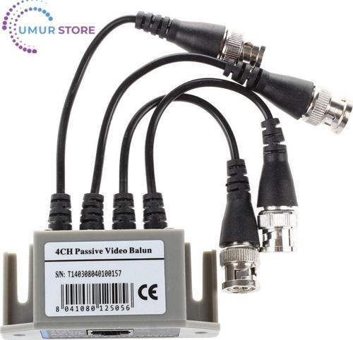 Cctv/gözetleme Kamerası Için 4 Kanallı Video Balun Bnc Utp Cat5 Verici
