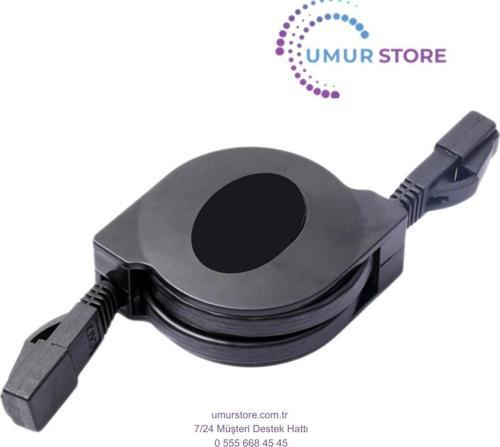 Düz Cat6 Yama Ethernet Lan Kurşun Ağ Geri Çekilebilir Kablo 2m