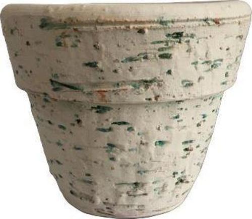 Antik Görünümlü Eskitme Toprak Saksı 12 cm x 12 cm