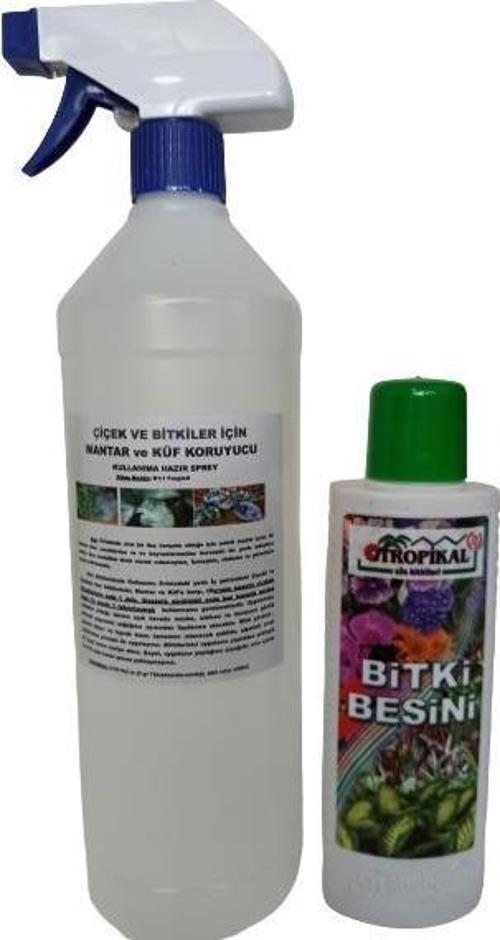 Çiçek ve Bitkiler için Mantar ve Küf  Koruyucu 1000 ml + Bitki Besini Hediyeli