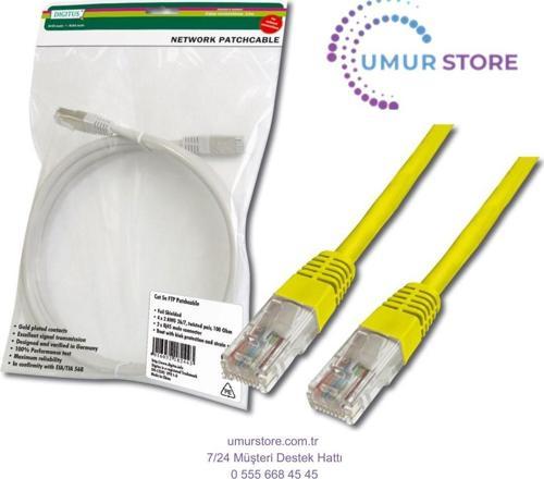 Patch Kablo, Utp, Cat. 5e, 5 Metre, Awg 26/7, Sarı Renk, 3p Sertifikalı