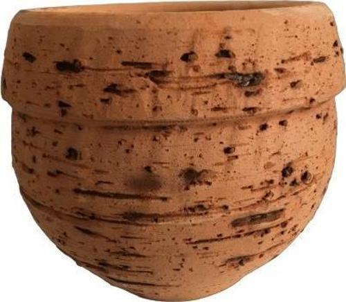 Antik Görünümlü Eskitme Toprak Saksı 12 cm x 12 cm