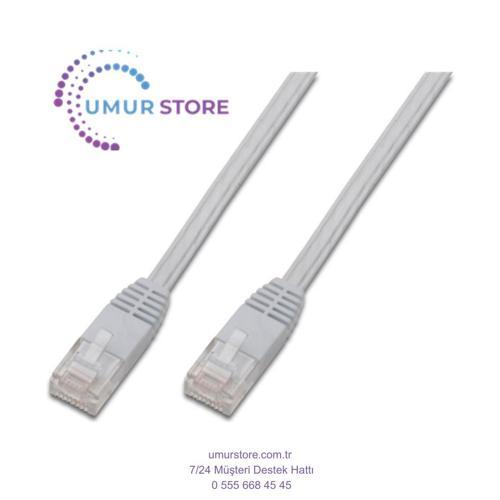 Yassı Patch Kablo, Utp, Cat. 5e, 7.5 Metre, Awg 30/7, Beyaz Renk