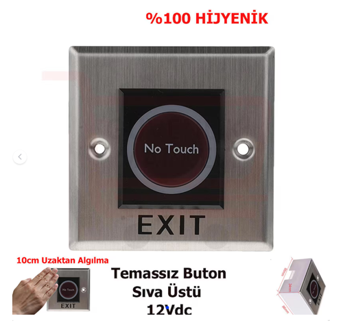 Temassız No Touch Kapı Açma Çıkış ButonuSıva Altı