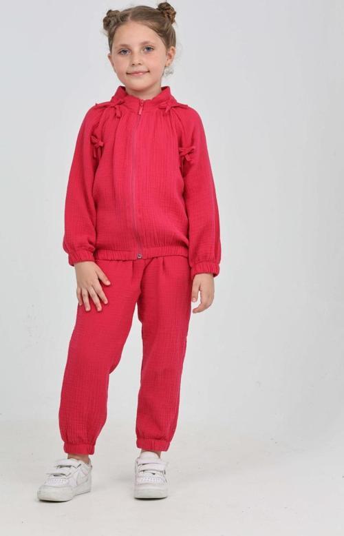 Toontoy Kız Çocuk Fiyonk Detaylı Eşofman Takım