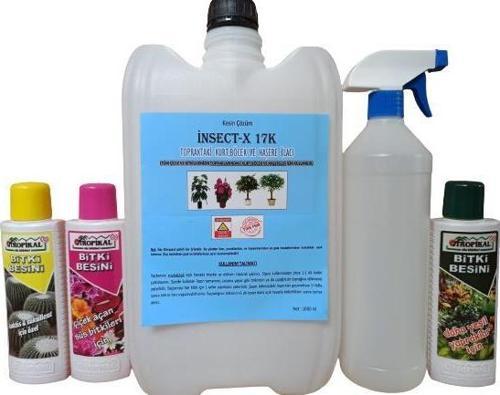 ÇİÇEK VE BİTKİLER İÇİN TOPRAK İÇİ HAŞERE ILACI 10 LT+ 3 ADET BİTKİ BESİNİ HEDİYELİ