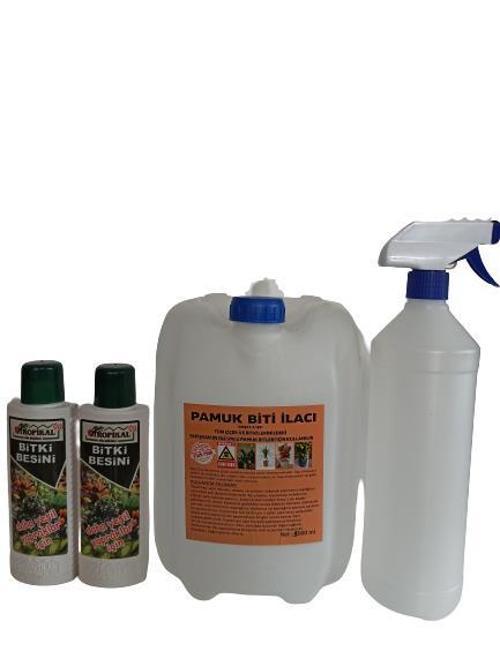 Çiçek ve Bitki İlacı 5000 ml (Unlu Pamuk Biti İçin) + 2 Adet Bitki Besini Hediyeli