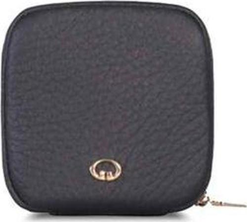 Airpods Kulaklık Kılıfı Siyah Fermuarlı Hakiki Deri Mini Aksesuar Çantası