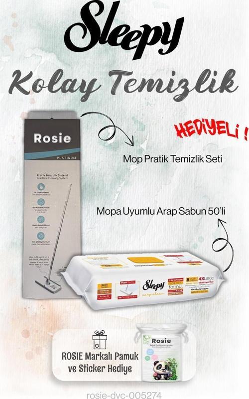 50'li Arap Sabun Mopa uyumlu ve Mop Seti, Rosie Hediyeli