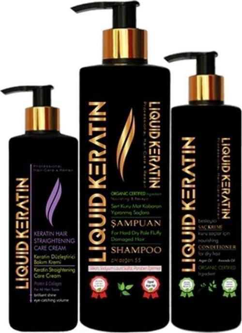 Kuru Mat Sert Kabaran Saçlar İçin 3lü Keratin Bakım Seti