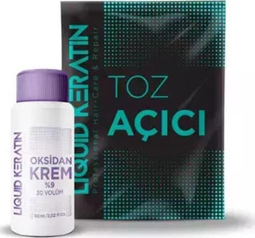 Keratinli Gri Toz Açıcı Oksidan Krem - Saç Rengi Boya Açıcı Set (30GR 60ML)