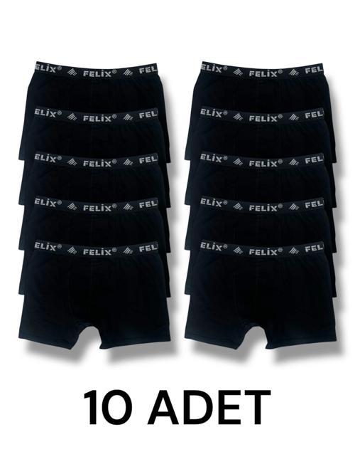 Pamuklu Likralı Erkek Boxer 10'lu Paket