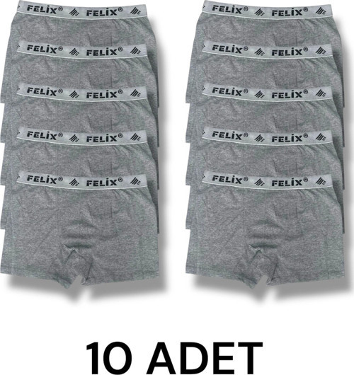 Pamuklu Likralı Erkek Boxer 10'lu Paket