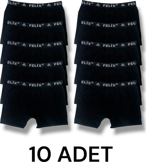 Pamuklu Likralı Erkek Boxer 10'lu Paket