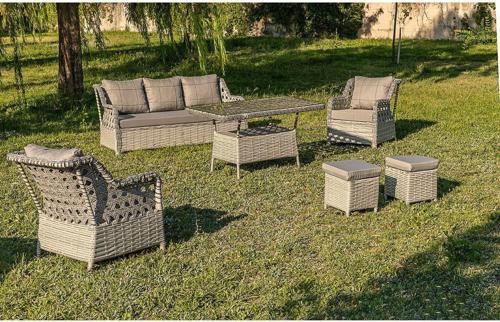 Oscar Rattan Bahçe Mobilyası 3+1+1 Masalı Garantili