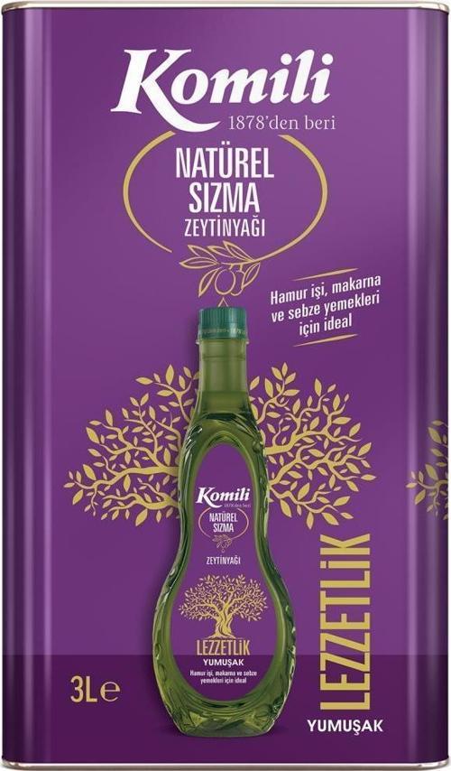 Lezzetlik Yumuşak Natürel Sızma Zeytinyağı 3 lt