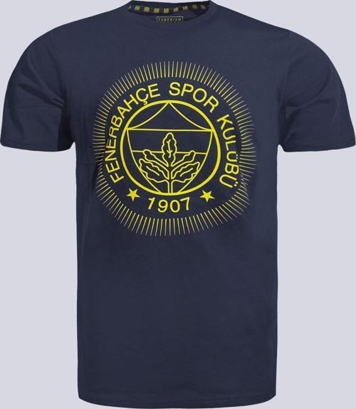  Fenerbahçe Orijinal Lisanslı Lacivert Tribün Tek Renk Logolu Erkek Tshirt