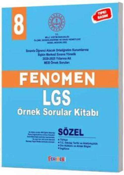 Fenomen 8. Sınıf MEB Sözel Örnek Sorular Fenomen Yayınlar