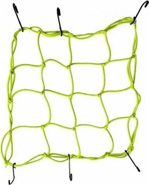 TEX 2010 Ahtapot Motosiklet Kancalı Kask Filesi Evrensel Kask Filesi Plastik Kancalı 40 X 40 Cm Sarı