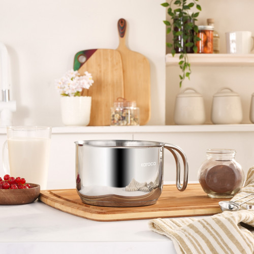 Trace İndüksiyon Tabanlı Çelik Sütlük 14 cm