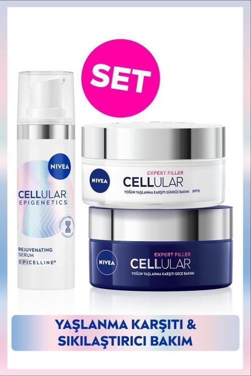 Cellular Epigenetics Rejuvenating Yaşlanma Karşıtı Cilt Serumu 30ml, Gündüz ve Gece Bakım Kremi 50ml