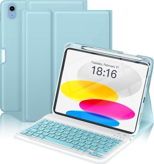 İpad 11 A16 2025 / 10. Nesil 10.9 Klavyeli Kılıf Bluetooth Kalem Bölmeli Koruyucu (Türkçe Klavye)