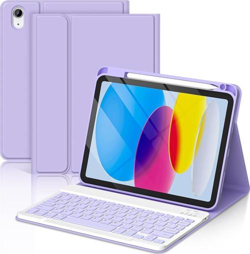İpad 11 A16 2025 / 10. Nesil 10.9 Klavyeli Kılıf Bluetooth Kalem Bölmeli Koruyucu (Türkçe Klavye)