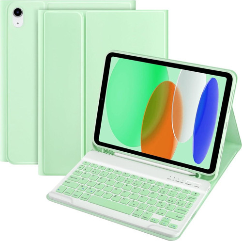 İpad 11 A16 2025 / 10. Nesil 10.9 Klavyeli Kılıf Bluetooth Kalem Bölmeli Koruyucu (Türkçe Klavye)