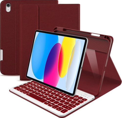 İpad 11 A16 2025 / 10. Nesil 10.9 Klavyeli Kılıf Bluetooth Kalem Bölmeli Koruyucu (Türkçe Klavye)