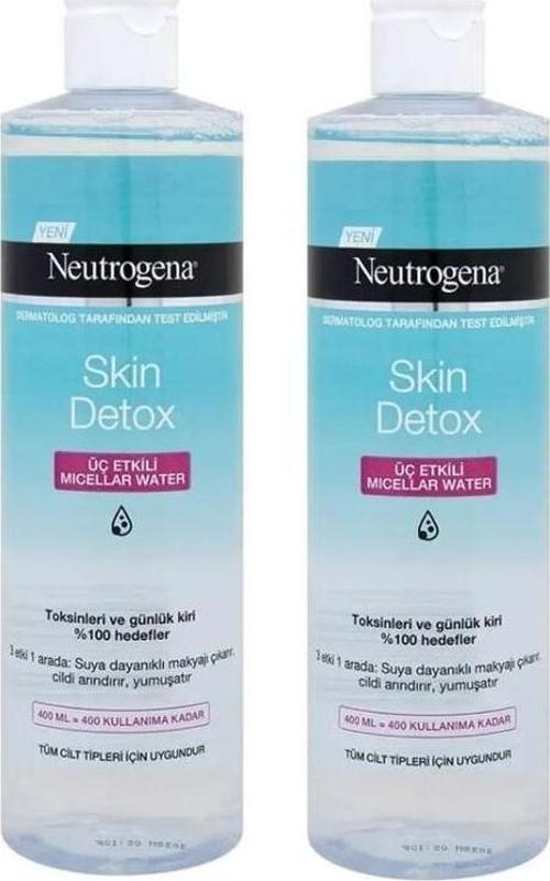 Skin Detox 3 Etkili Micellar Temizleme Suyu 400 ml + 400 ml