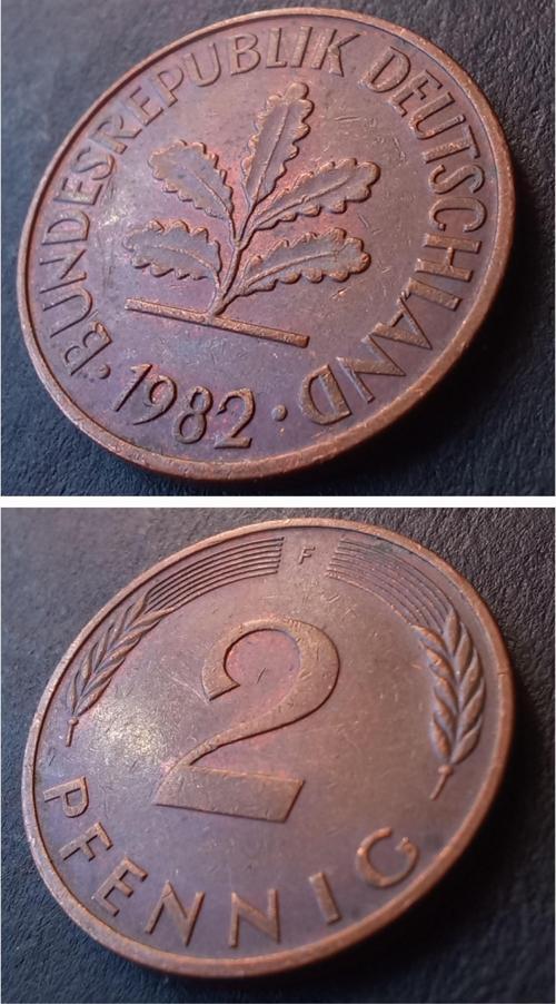 Escoines 39963689a675d06e0a 1982 F Almanya 2 Pfennig ÇİL para