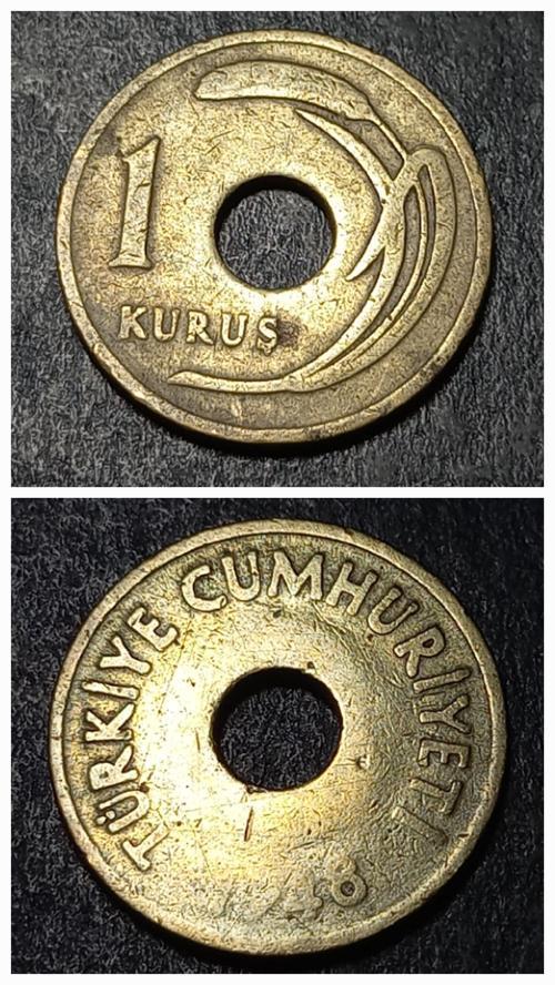 Escoines 3996368991232a2b67 1948 1kuruş haliyle %70 Bakır ve %30 Çinko para