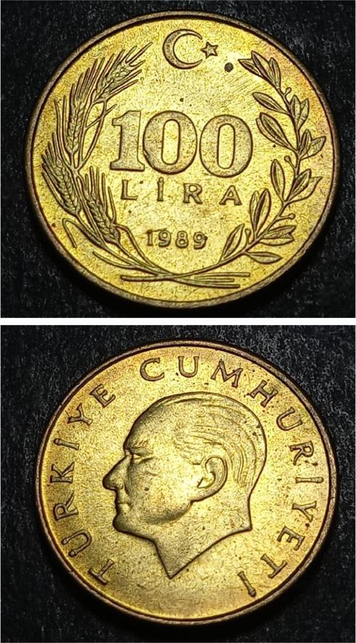Escoines 3996368991b87f0852 1989 100 lira ççt+ %70 Bakır para