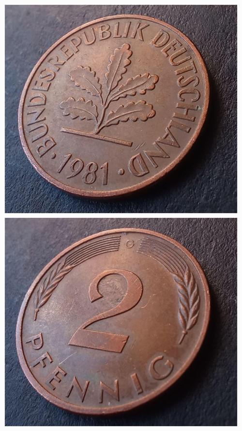 Escoines 39963689a6882b8a9f 1982 G Almanya 2 Pfennig ÇÇT+ para