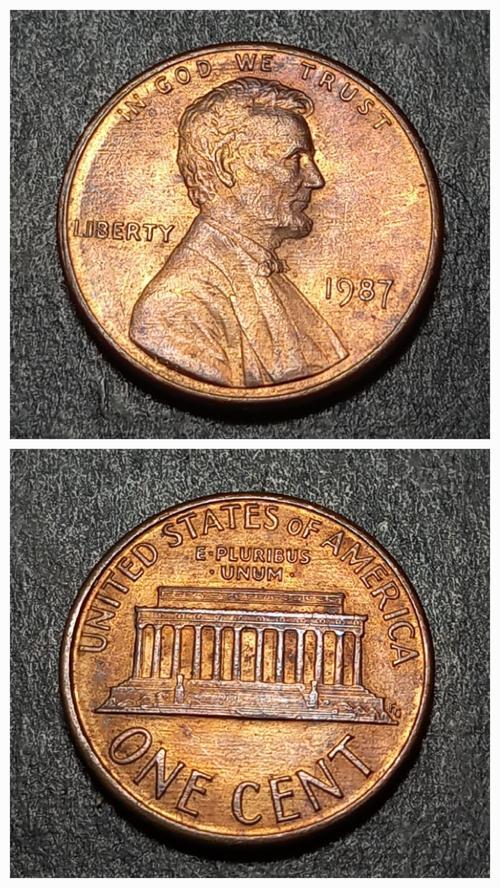 Escoines 39963689929102dd13 1Cent 1987 ÇT+ Bakır kaplama çinko para