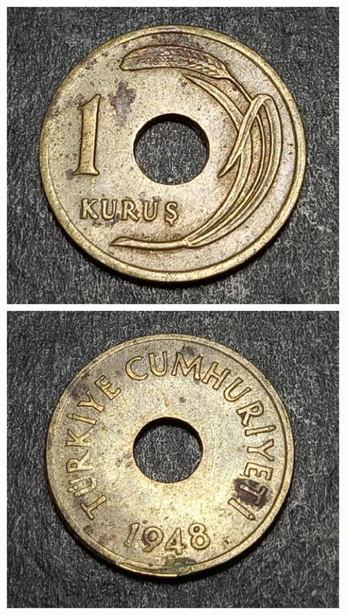 Escoines 3996368992173ef73c 1948 ÇT 1 Kuruş para