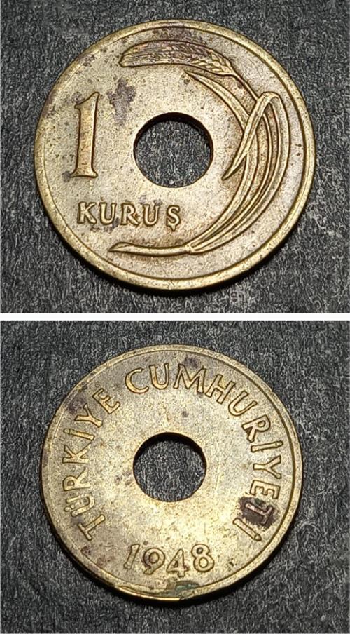 Escoines 3996368992173ef73c 1948 ÇT 1 Kuruş para