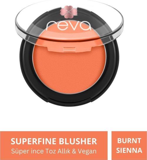 Superfine Blusher Burnt Sienna - Süper İnce Toz Allık 7,5 Gr - No: 702 - Vegan & Temiz İçerik Yanık Toprak