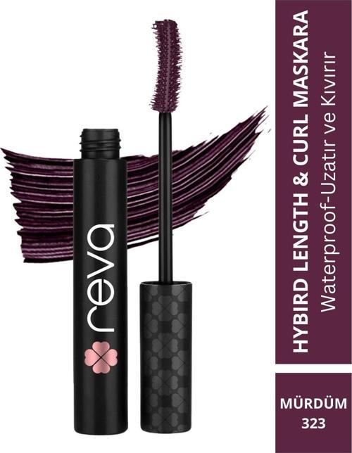 Uzatan Hibrit Maskara Mürdüm - Hybrid Length & Curl Mascara Prune - No: 323 - Vegan Temiz Içerik