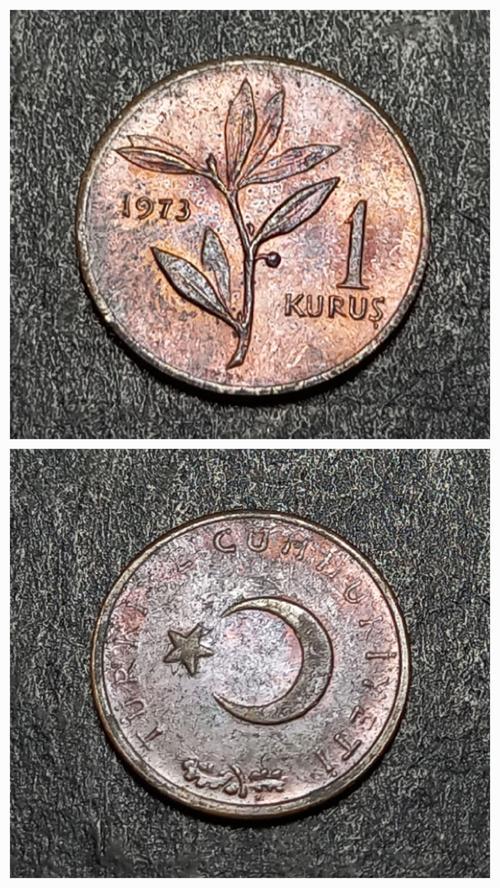 Escoines 39963689924f9d2c38 1973 1kuruş çt %97 Bakır para